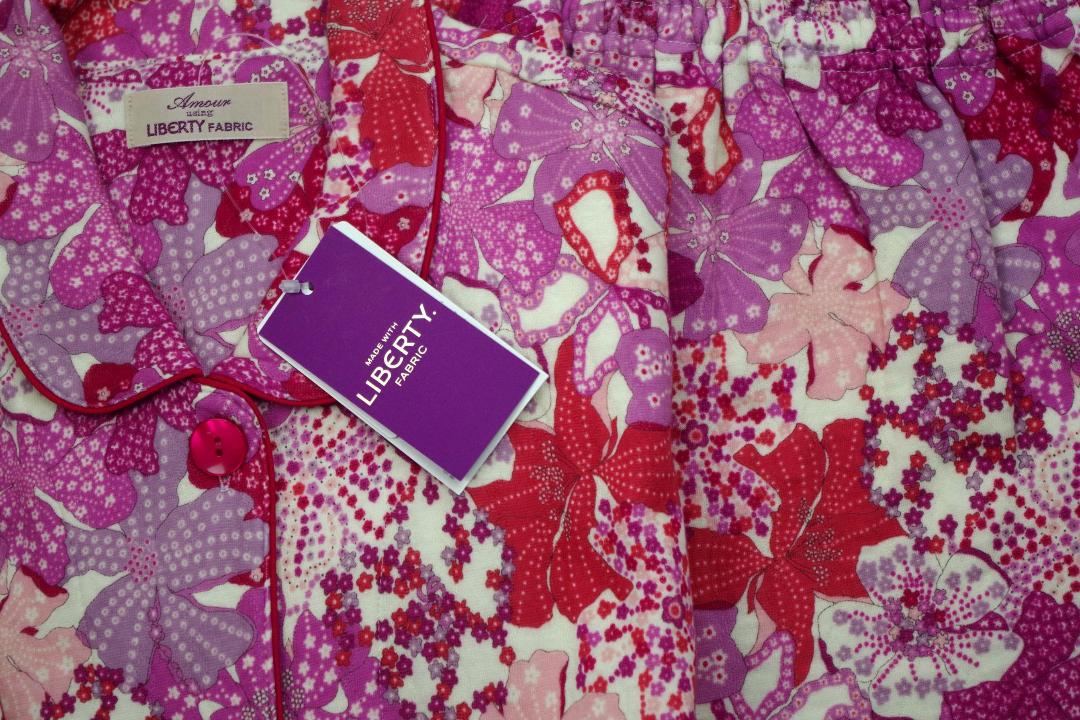 【新品】リバティ LIBERTY fabric　秋冬ニットキルト厚手中綿入りM