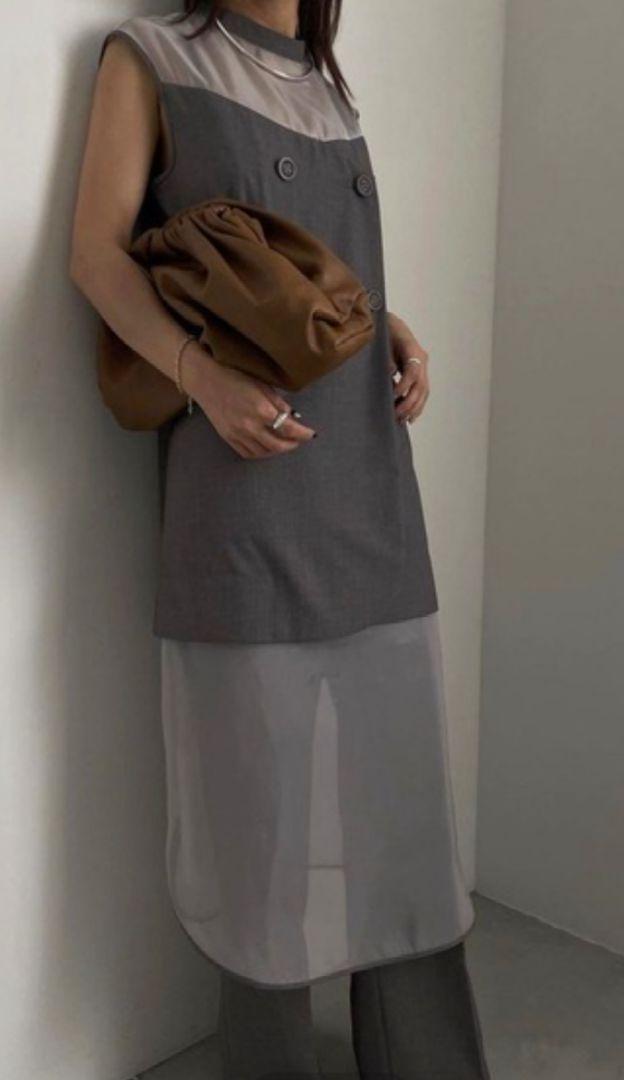 値下げ！MEDI JACKET DOCKING SHEER SET UP グレー