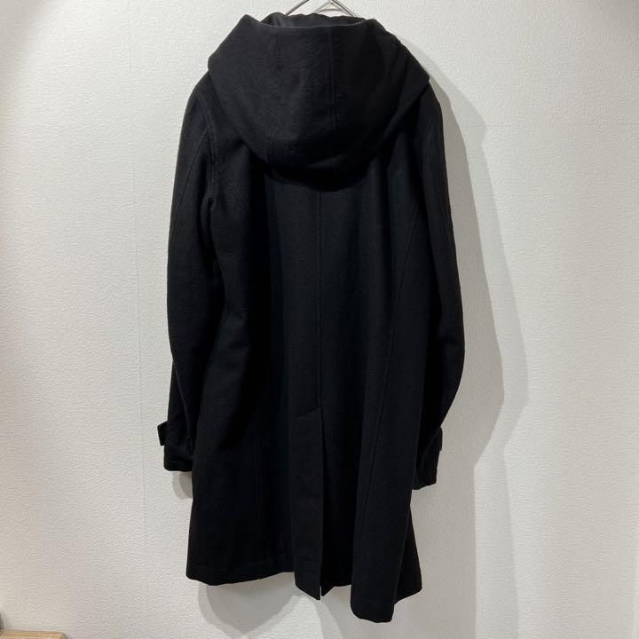 希少 イサムカタヤマ バックラッシュ レザー 上質 ウール フーデットコート